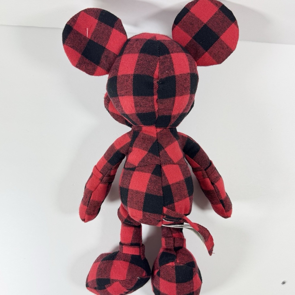 New Disney Mickey Mouse X AE American Eagle Special‎ Edition Buffalo Plaid Plush - Picture 6 of 11